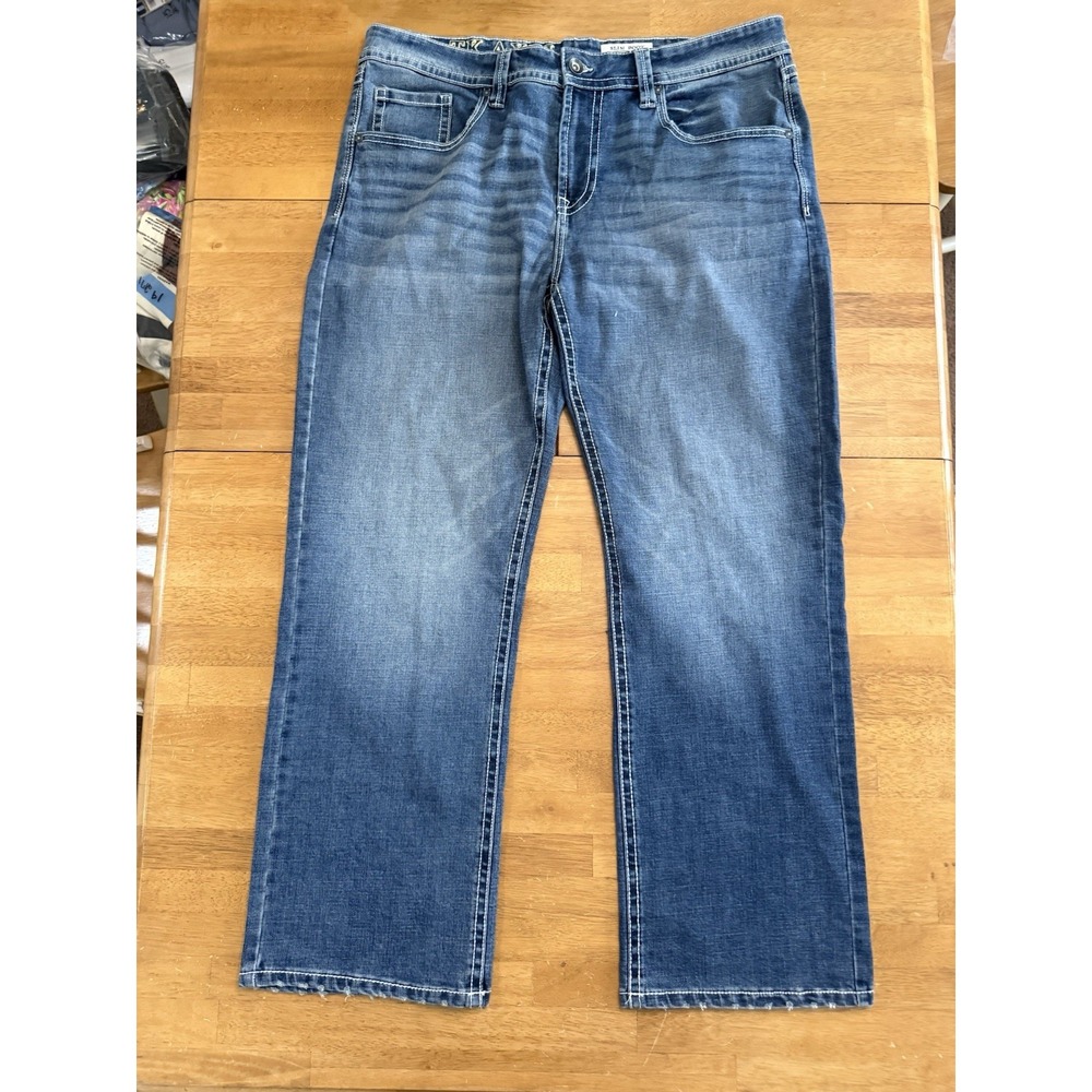 TK Axel Jeans Mens Size 38 X 32 Blue Western Slim Boot Cut Stretch MSRP‎ $59.00